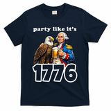 Party Like It's 1776 George Washington Bald Eagle T-Shirt - Navy