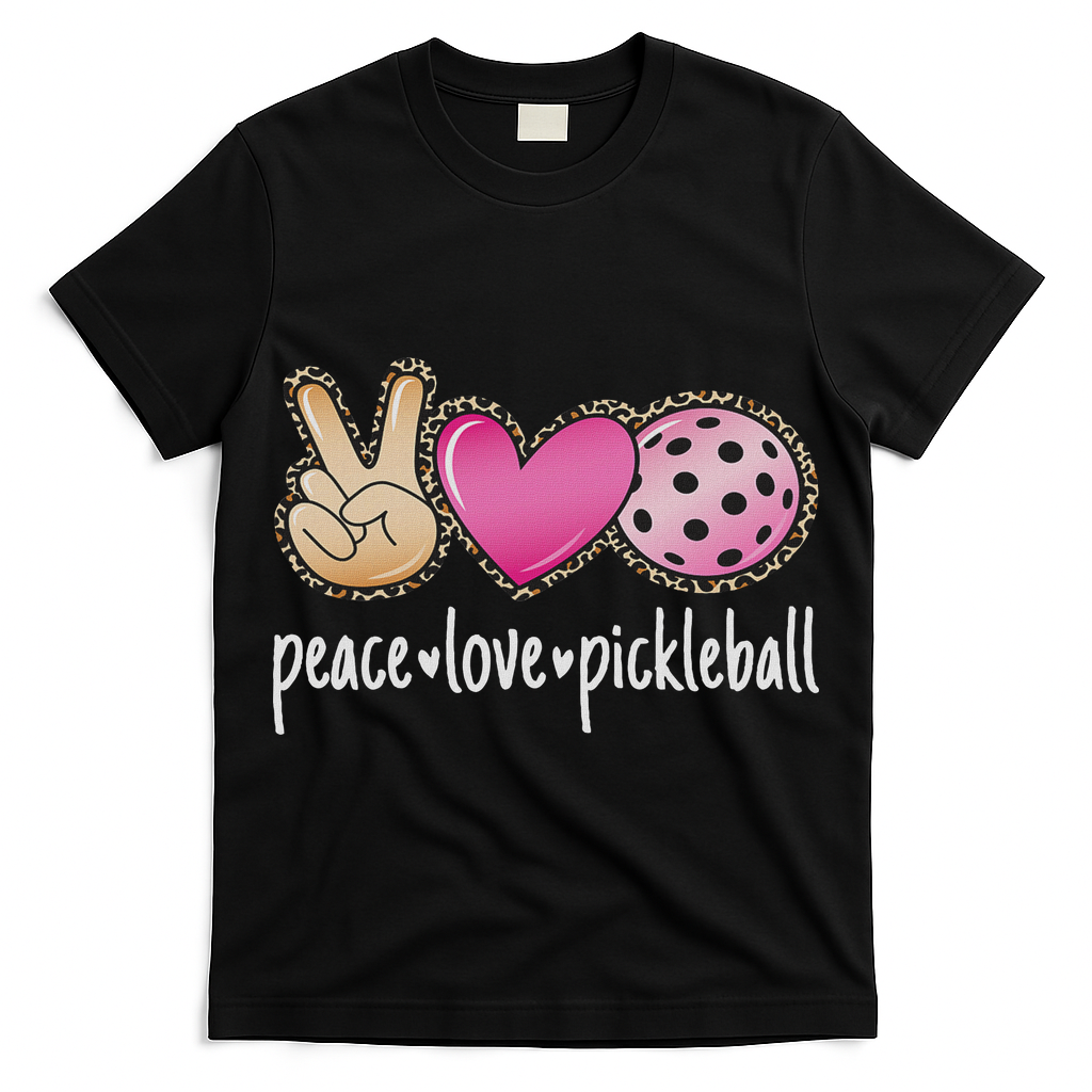 Peace Love Pickleball Cute Pickleball Lover Women T-Shirt