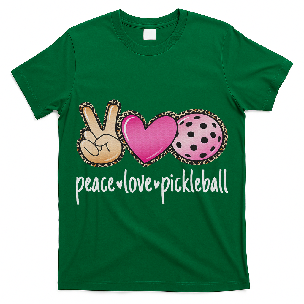 Peace Love Pickleball Cute Pickleball Lover Women T-Shirt