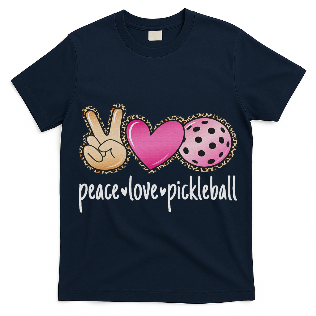 Peace Love Pickleball Cute Pickleball Lover Women T-Shirt