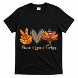 Peace Love Turkey Little Pilgrim Thanksgiving T-Shirt
