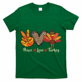 Peace Love Turkey Little Pilgrim Thanksgiving T-Shirt