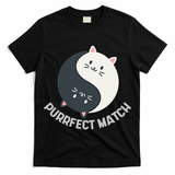 Purrfect Match Balance Cats Cute Kawaii Art T-Shirt