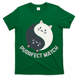Purrfect Match Balance Cats Cute Kawaii Art T-Shirt