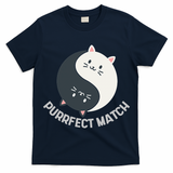 Purrfect Match Balance Cats Cute Kawaii Art T-Shirt