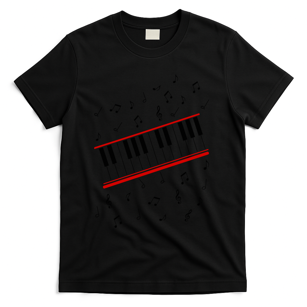 Piano Music Cosplay T-Shirt - Black