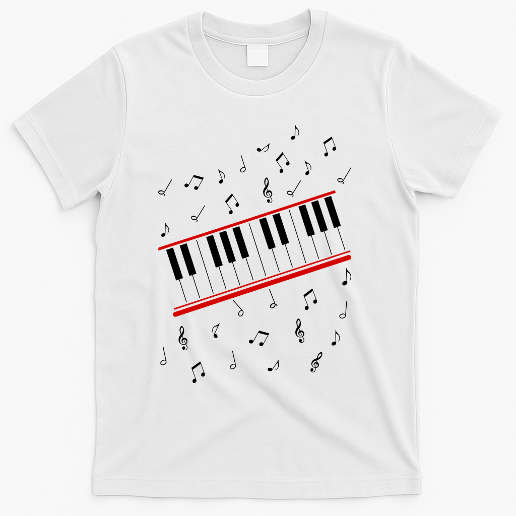 Piano Music Cosplay T-Shirt - White
