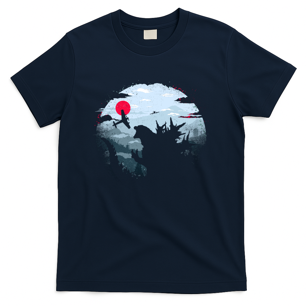 Prehistoric Monster Japan Mount Fuji - Navy