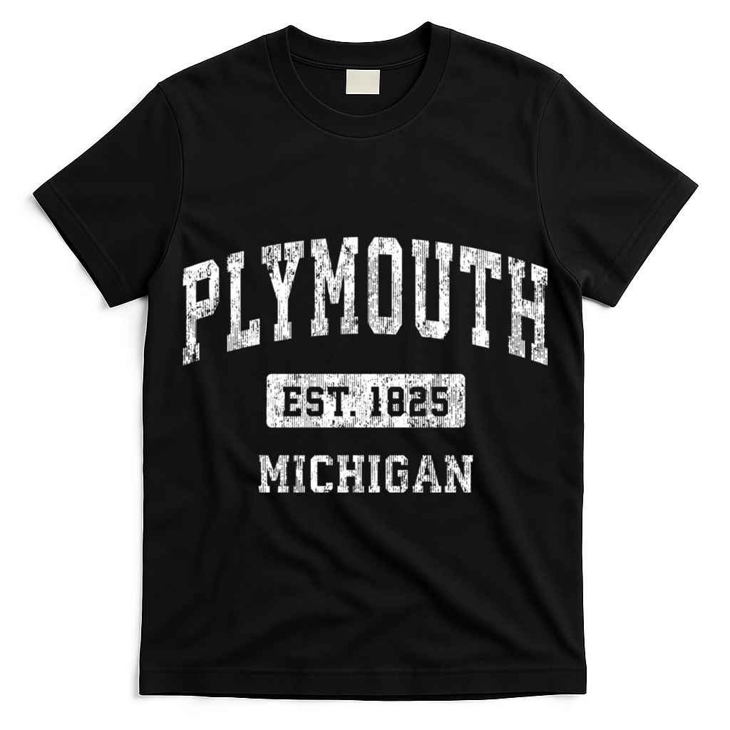 Plymouth Michigan Mi Vintage Sports T-Shirt