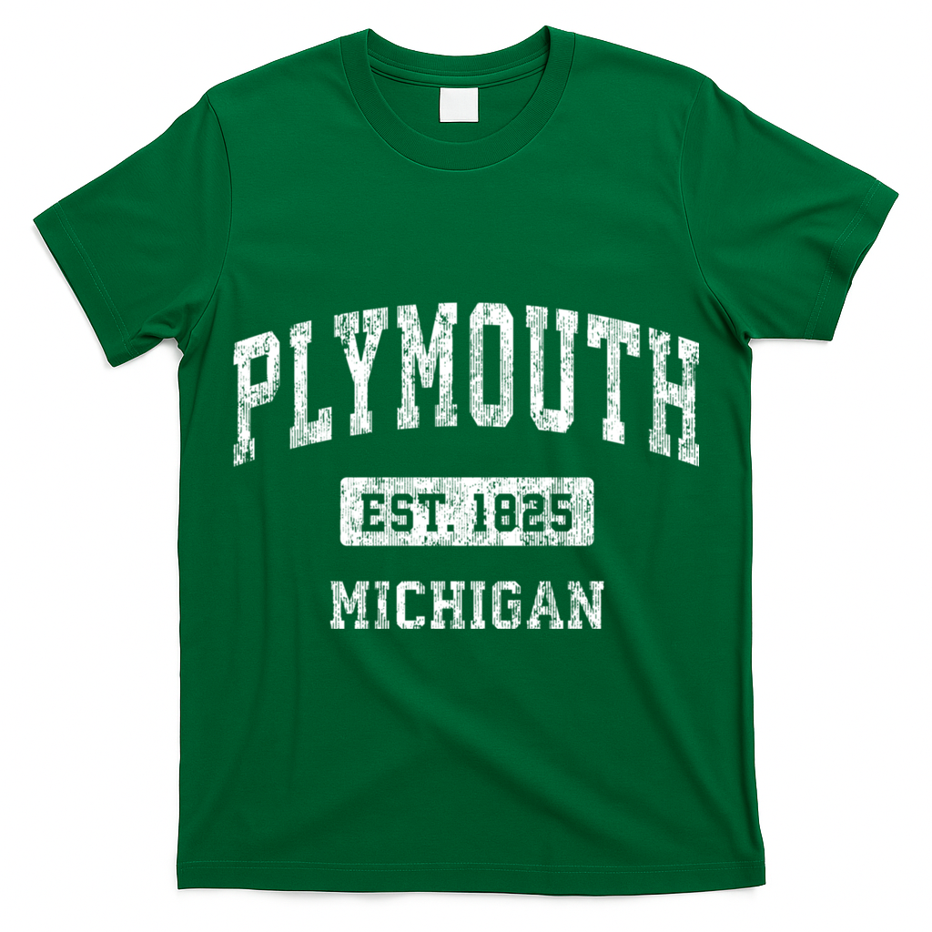 Plymouth Michigan Mi Vintage Sports T-Shirt