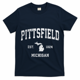 Pittsfield Michigan Mi Vintage Established Athletic Sports Design T-Shirt