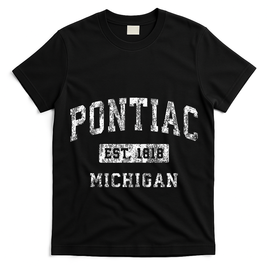 Pontiac Michigan Mi Vintage Established Sports T-Shirt