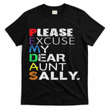 Pemdas Math Please Excuse My Dear Aunt Sally T-Shirt - Black