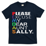 Pemdas Math Please Excuse My Dear Aunt Sally T-Shirt - Navy