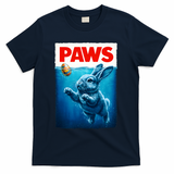 Paws Movie Poster Egg Easter Bunny T-Shirt - Navy
