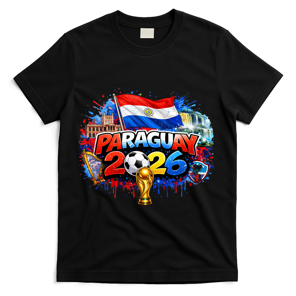 PARAGUAY North America Soccer Tournament 2026 T-Shirt - Black