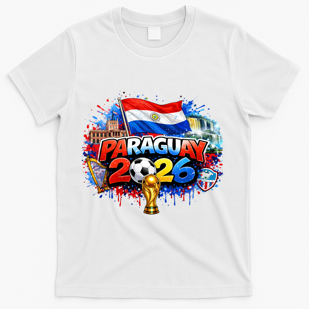 PARAGUAY North America Soccer Tournament 2026 T-Shirt - White