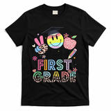 Peace Out 1st First Grade Graduation Last Day Of School T-Shirt - Black