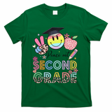 Peace Out 2nd Second Grade Graduation Last Day Of School T-Shirt - Green