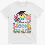 Peace Out 2nd Second Grade Graduation Last Day Of School T-Shirt - White