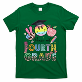 Peace Out 4th Fourth Grade Graduation Last Day Of School T-Shirt - Green