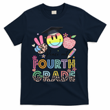Peace Out 4th Fourth Grade Graduation Last Day Of School T-Shirt - Navy