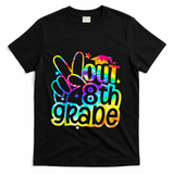 Peace Out 8th Grade Graduation Last Day Of School Tie Dye T-Shirt - Black