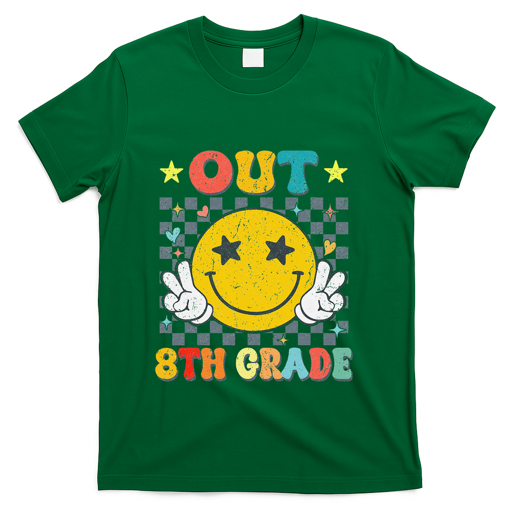 Peace Out 8th Grade Graduate Graduation Last Day Of School T-Shirt - Green