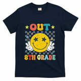 Peace Out 8th Grade Graduate Graduation Last Day Of School T-Shirt - Navy