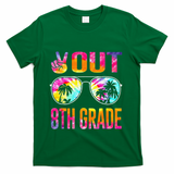 Peace Out 8th Grade Tie Dye Graduation Last Day Of School T-Shirt - Green