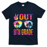 Peace Out 8th Grade Tie Dye Graduation Last Day Of School T-Shirt - Navy