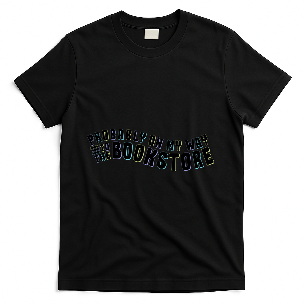 probably on my way to the bookstore | y2k neon - Black