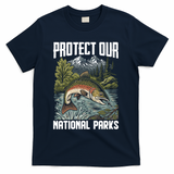 Protect Our National Parks Vintage Nature Outdoorsy Gift T-Shirt - Navy