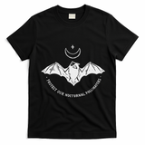 Protect Our Nocturnal Polalinators Bat With Moon Halloween T-Shirt - Black