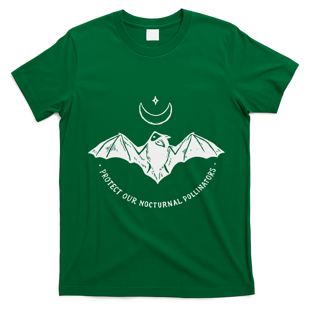 Protect Our Nocturnal Polalinators Bat With Moon Halloween T-Shirt - Irish Green