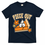 Piece Out Pumpkin Pie Funny T-Shirt - Navy
