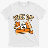 Piece Out Pumpkin Pie Funny T-Shirt - White