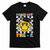 Peace Out Pre K Last Day Of School Smile Face Teachers T-Shirt - Black