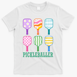 Pickleballer Pickle Baller Funny Cute Pickleball T-Shirt - White