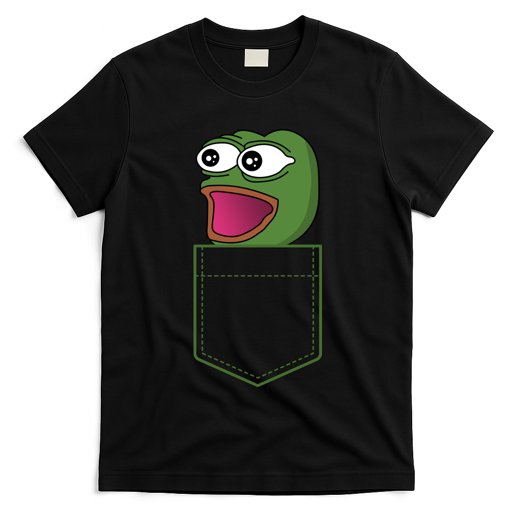 Poggers Pepe Meme Gaming Live Stream Poacket T-Shirt