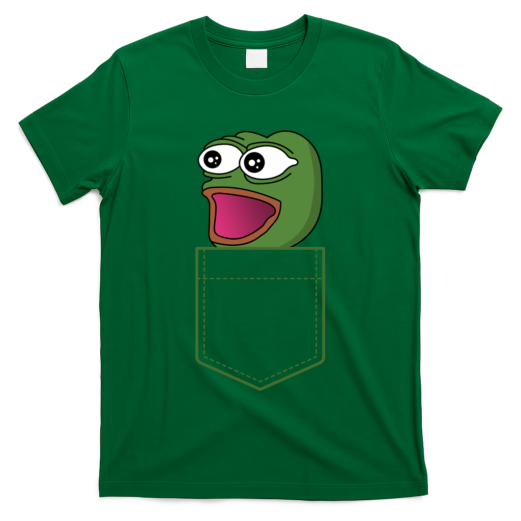Poggers Pepe Meme Gaming Live Stream Poacket T-Shirt