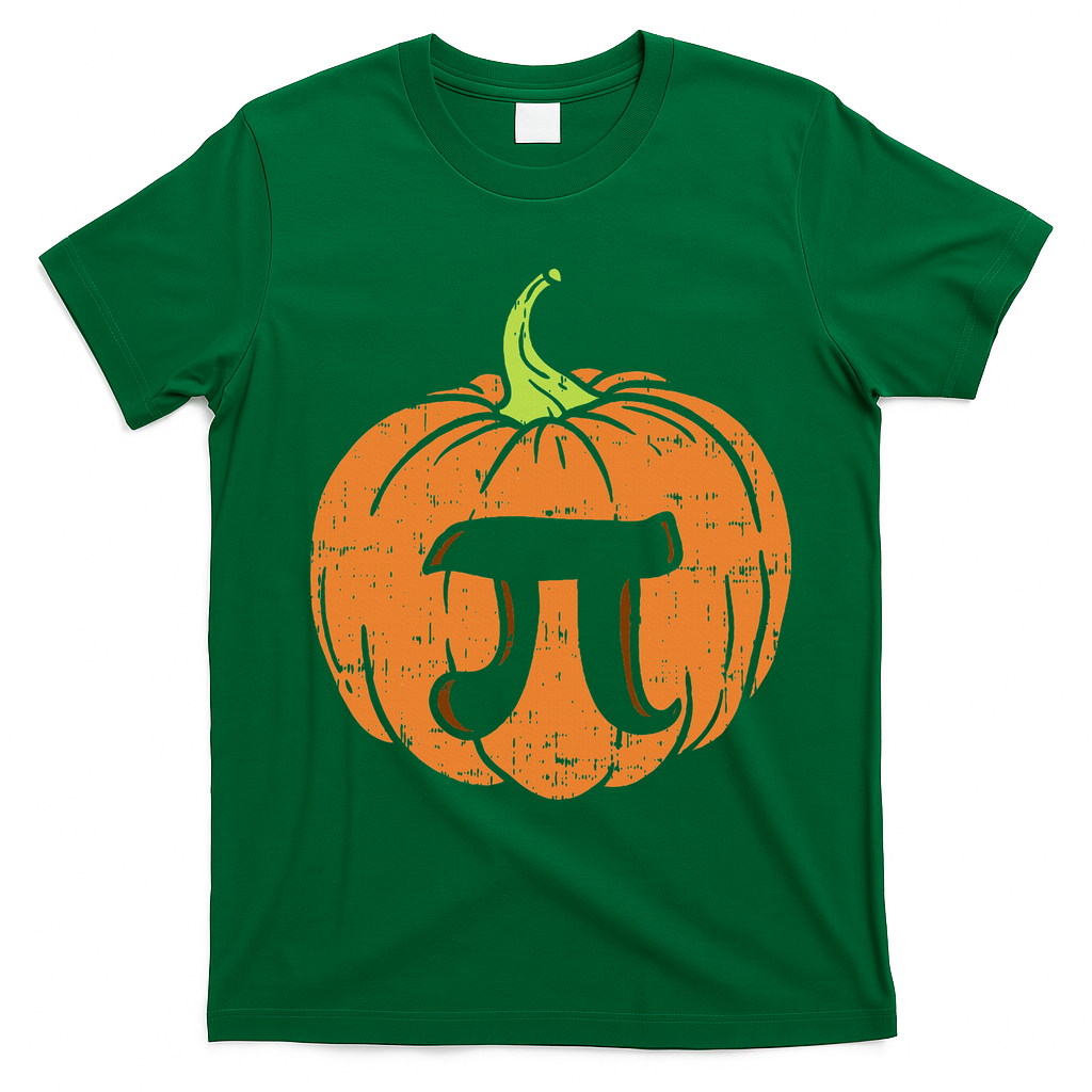 Pumpkin Pi Math Halloween Thanksgiving Pie Day Costume T-Shirt - Irish Green