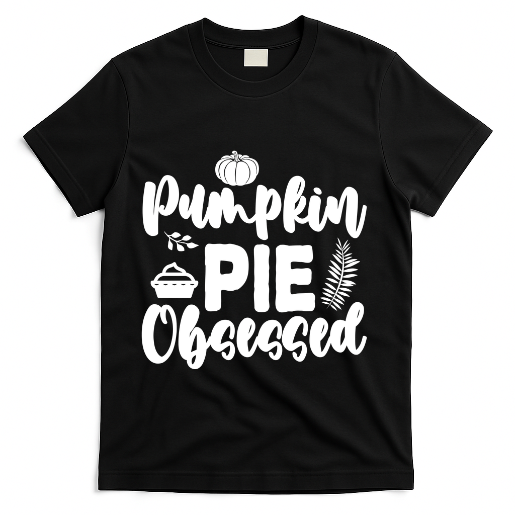 Pumpkin Pie Obsessed T-Shirt - Black