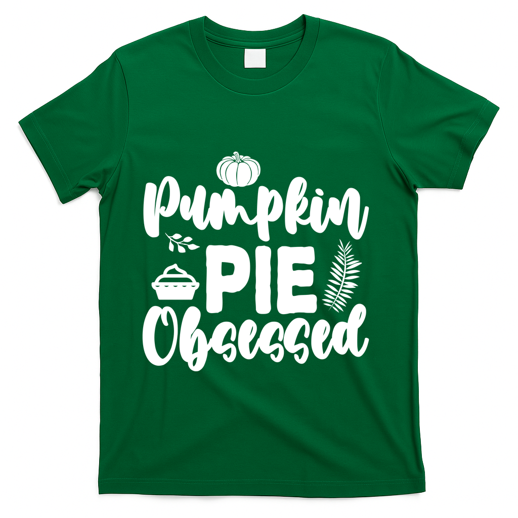 Pumpkin Pie Obsessed T-Shirt - Green