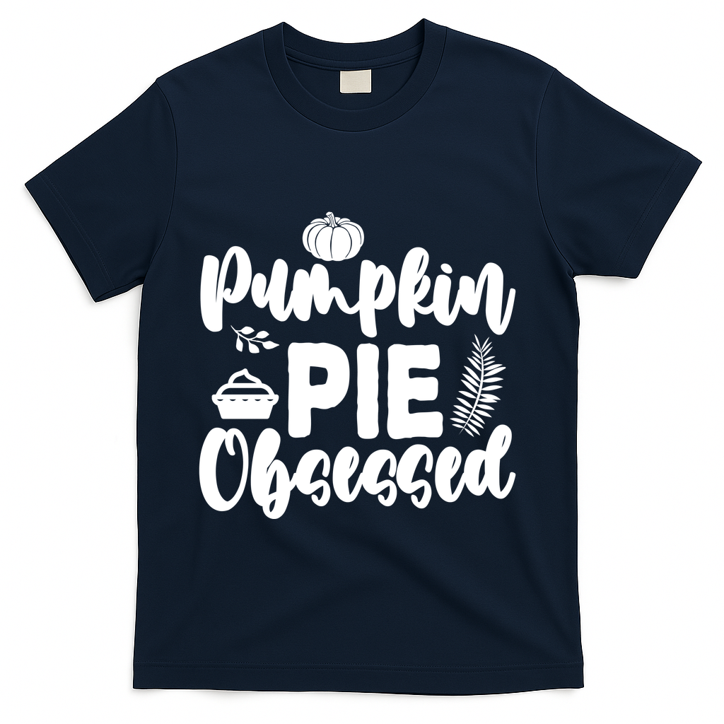 Pumpkin Pie Obsessed T-Shirt - Navy