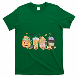 Plaid Pumpkin Spice Hello Fall Autumn Thanksgiving T-Shirt - Green