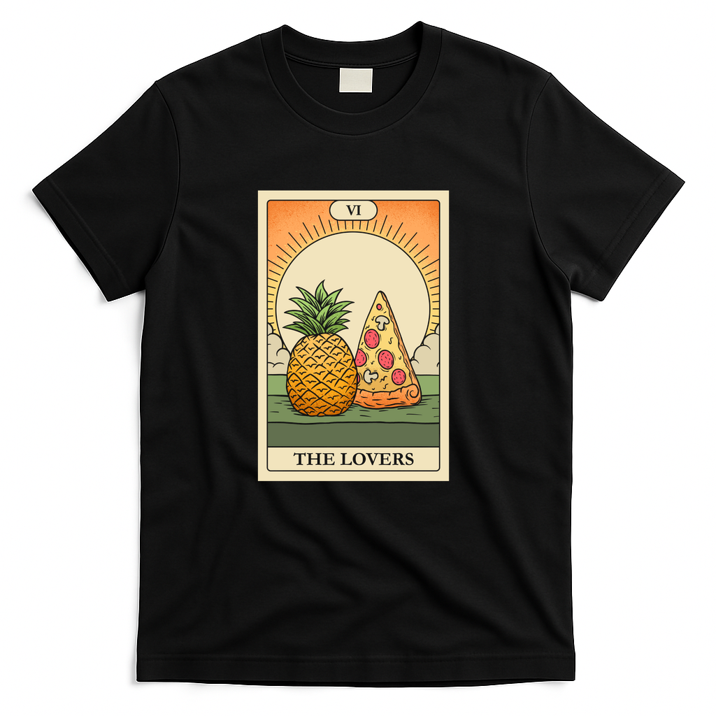 Pizza & Pineapple Unexpected Lovers - Black
