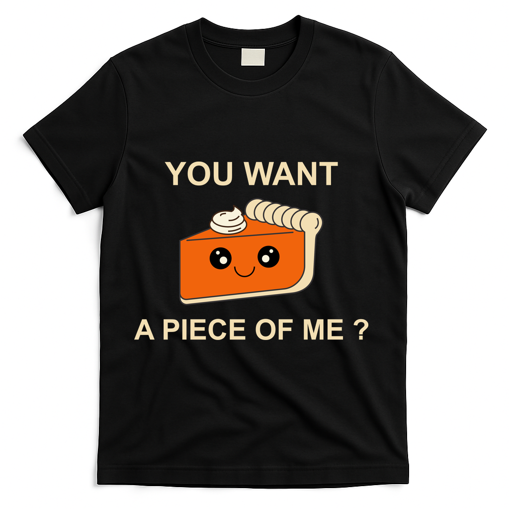 Pumpkin Pie You Want A Piece Of Me? T-Shirt - Black