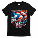 Puerto Rico Flag Colors Paisley   T-Shirt