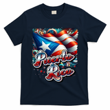 Puerto Rico Flag Colors Paisley   T-Shirt